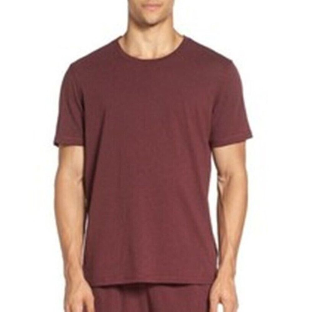 Daniel Buchler Crew Cotton Blend Tee Wine ( M )